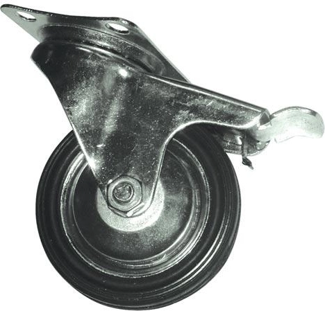 Zwenkwiel met rem 75 mm, draagvermogen 40 kg