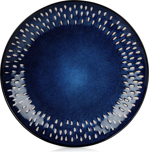 Keramisch ondiep dinerbord 28 cm, donkerblauw