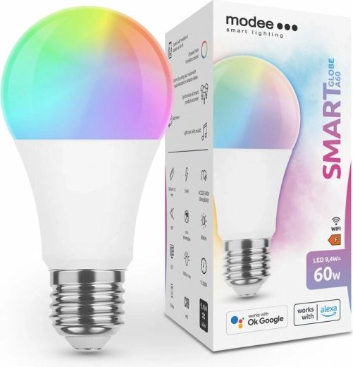Modee LED Smart Tuya Wi‑Fi lamp A60 9,4 W E27 RGB 806 lm