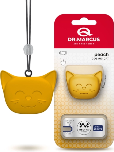 Dr. Marcus Cosmic Cat luchtverfrisser voor in de auto Perzik