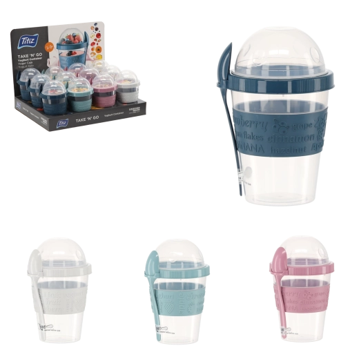 Yoghurtbeker TITIZ Take & Go 600 ml met lepeltje