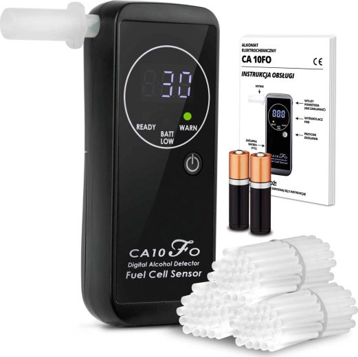 Alcoscent CA-10FO elektrochemische alcoholtester met mondstukken