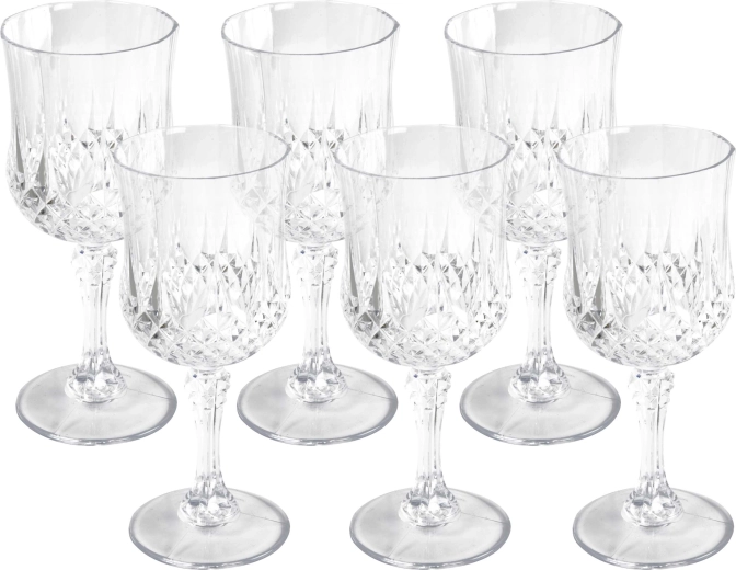 Alpina plastic wijnglazen 200 ml, 6 stuks