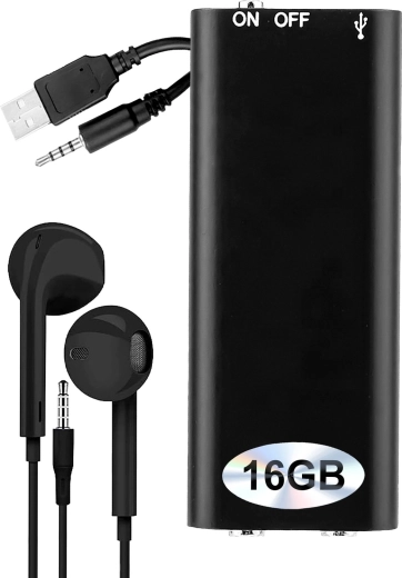 Mini digitale dicteermachine RENEW FORCE 16 GB met VOX-functie - 1 stuk