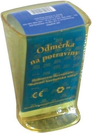 Maatbeker 0,5 l van transparant plastic zonder tuit en oor