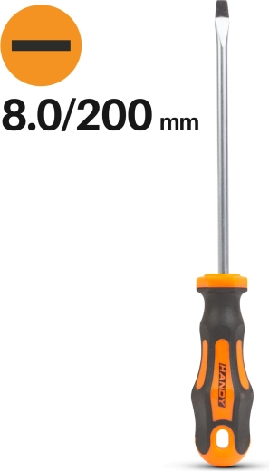 Platte schroevendraaier 8,0 × 200 mm