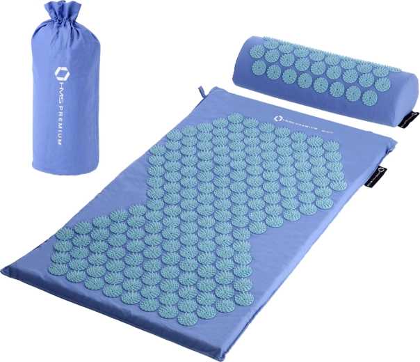 Acupressuurset met mat en kussentje HMS Premium, blauw