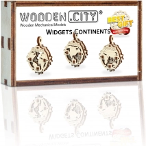 Houten 3D-puzzel - Continenten