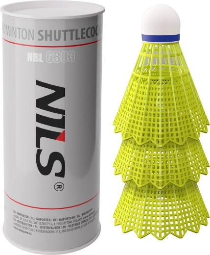 Badmintonshuttles NILS NBL6303 – nylon veren, 3 stuks