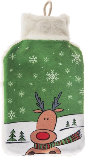 Warmwaterkruik met hoes met rendier, 1,6 l