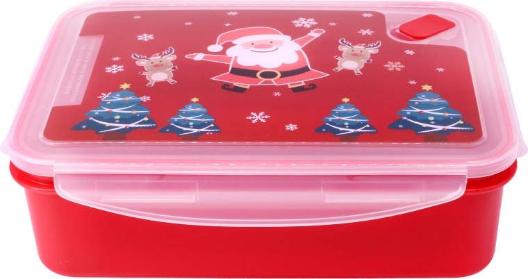 Plastic doos met ventiel – kerstmotief 2,2 l