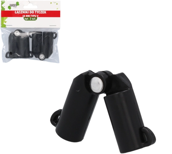 Set van 2 V-koppelingen voor stokken van 16 mm