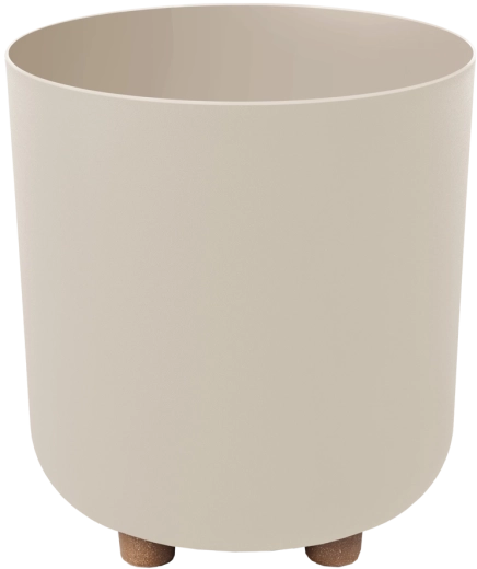 Bloempot Sofia 24 cm van gerecycled plastic in beige