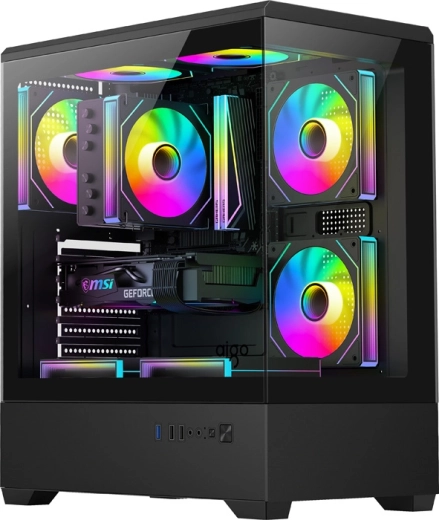 Computerbehuizing DarkFlash C365 zwart met 5 ventilatoren