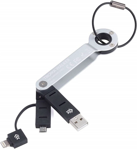 Troika Walker Silver USB sleutelhanger, zilver
