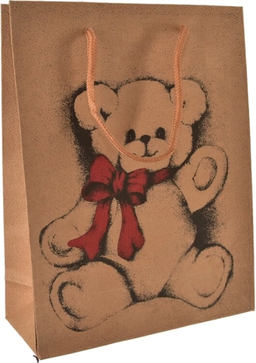 Cadeaupapieren tas met berenmotief 15 × 6 × 20 cm