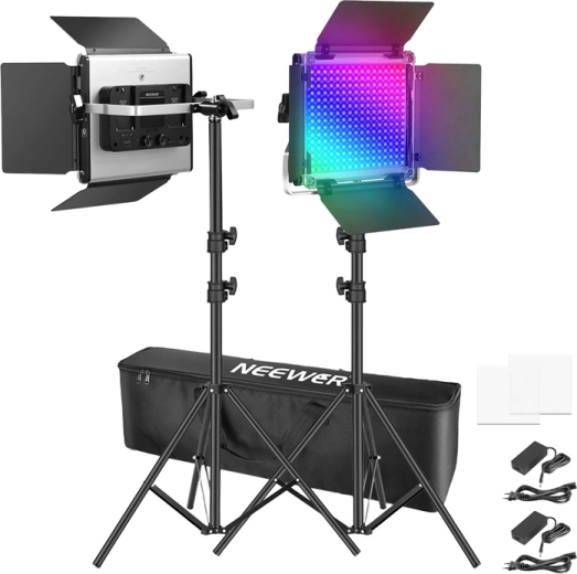 Neewer LED-licht x660 pro II RGB (set met statieven)