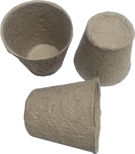 Papieren wegwerp bloempot 6 cm, 24 stuks
