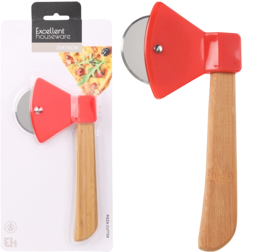 Pizzasnijder in de vorm van een bijl