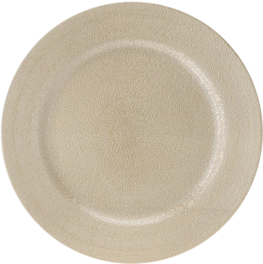 Gouden ronde onderzetter met fijne ribbelstructuur 33 cm