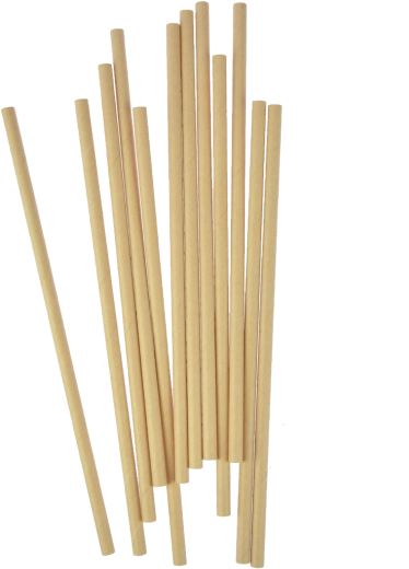 Papieren rietjes kraft 20 cm (12 stuks)