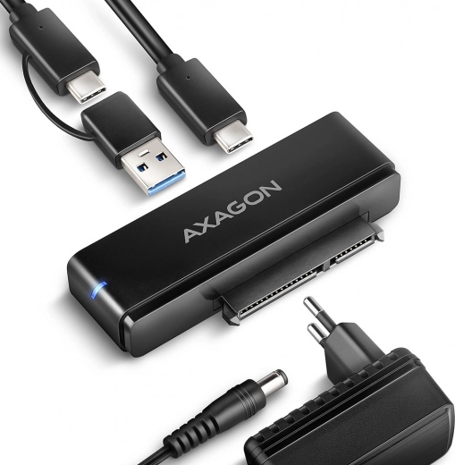 USB‑C 10Gbps naar SATA adapter voor 2.5"/3.5" SSD/HDD FASTPORT X met voeding en kabel 60 cm