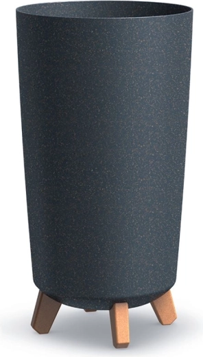 Bloempot op poten Gracia Tubus Slim Eco Wood 24 cm – antraciet