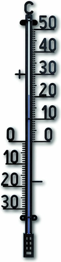 Hangende buitenthermometer TFA XXL, zwart plastic
