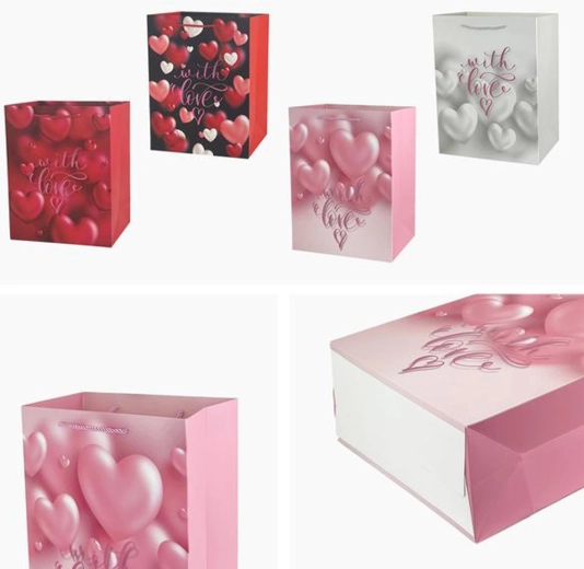 Cadeautas 23 × 18 × 10 cm – mix motieven