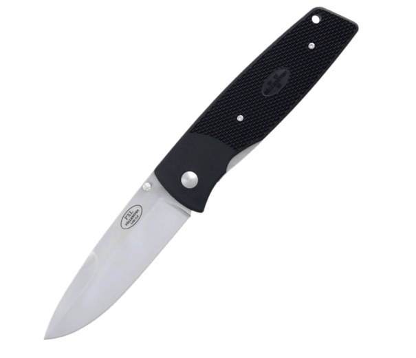 Fällkniven PXLx zakmes 8,8 cm, satijn, zwart, Grilon