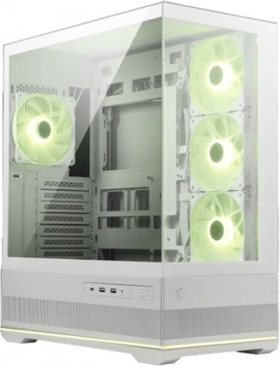 PC-behuizing MAG Pano 110R PZ White met ARGB-ventilatoren