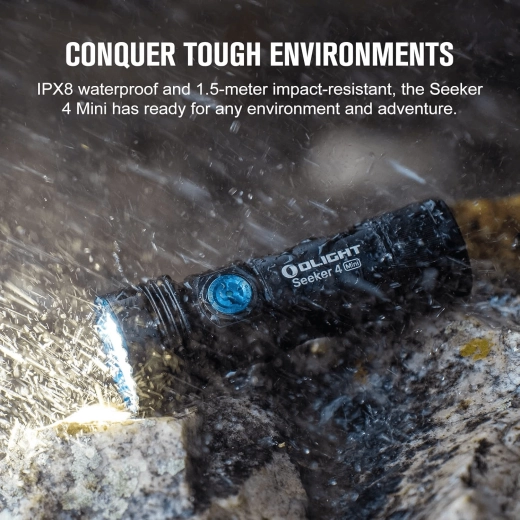 Zaklamp Olight Seeker 4 Mini Titanium Limited Edition met UV-licht