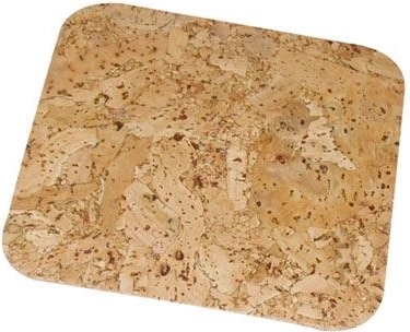 Kurken vierkante onderzetters 10 cm (6 stuks)