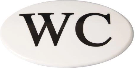 Deurbordje WC – wit plastic