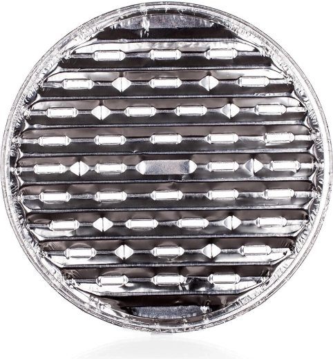 Ronde aluminium grillbakjes 30 cm (4 stuks)