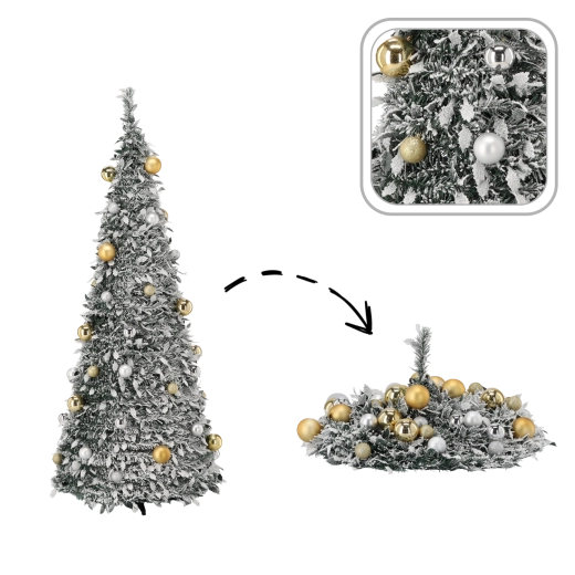Opvouwbare kunstkerstboom Elsa 180 cm met 150 LED