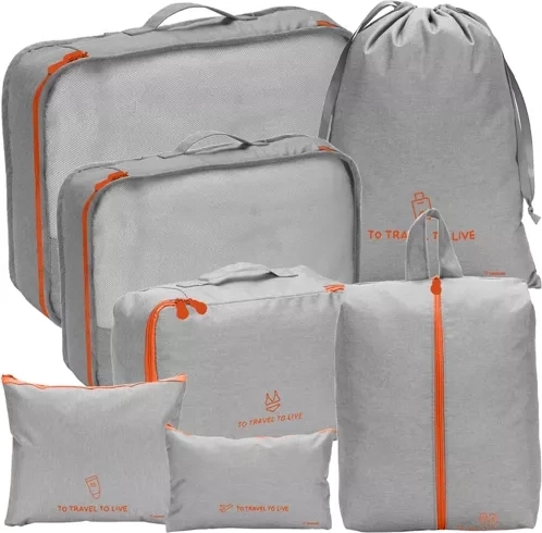 Reisorganizer voor koffer - set van 7 stuks Trizand