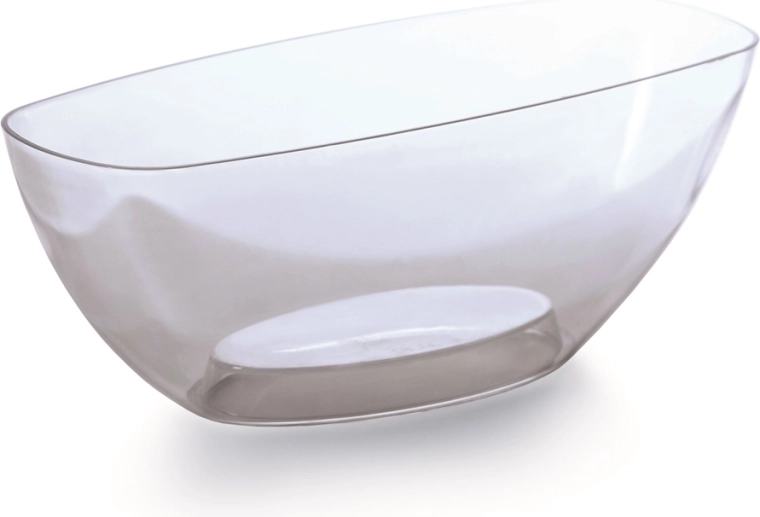 Transparente ovale schaal voor orchideeën 36 cm COUBI