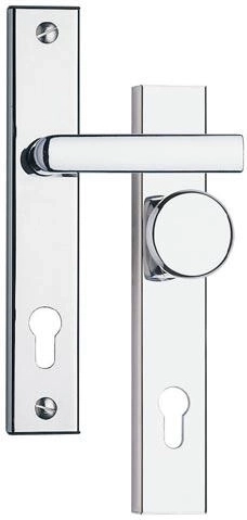 Beveiligingsbeslag 802, hart-op-hart 90 mm, satijnchroom / satijn TiN, roestvrij staal