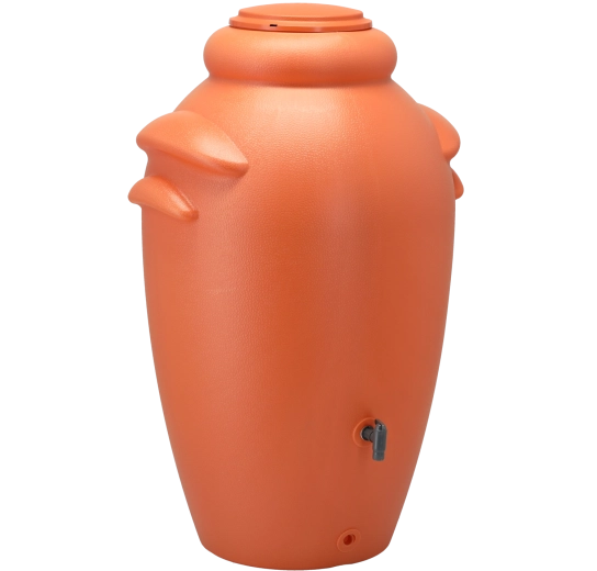 Tuinregenton voor regenwater met geïntegreerde bloembak 350 l baksteenlook