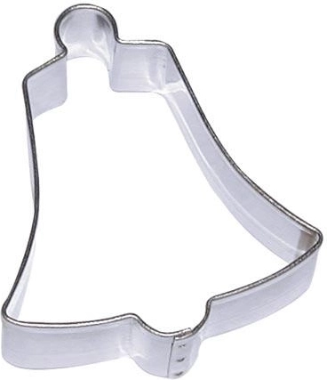 RVS uitsteekvormpje voor koekjes – bel, set van 10 stuks