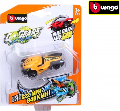 Bburago GoGears Extreme auto’s met terugtrekmotor 1:55 assortiment