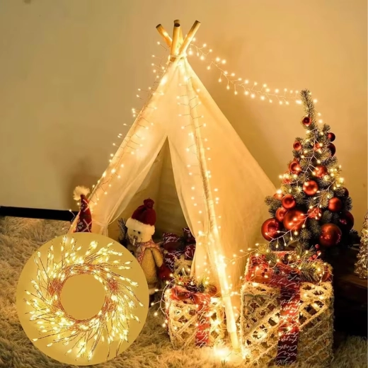 Kerstlichtsnoer op draad met 300 LED's, 9 m