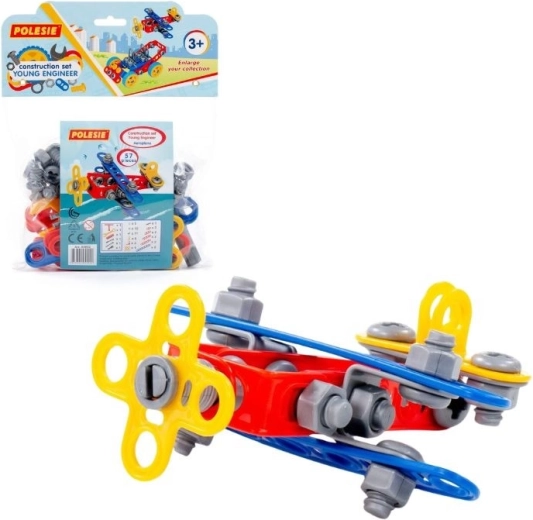 Bouwset jonge ingenieur – vliegtuig, 57 delen