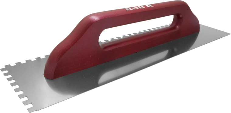 RVS troffel met tanden 8 mm, 480 × 130 mm