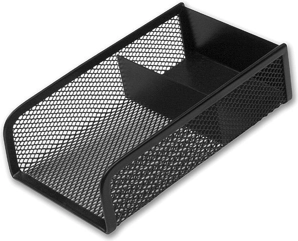 Metalen houder voor notitieblaadjes en paperclips ICO, zwart