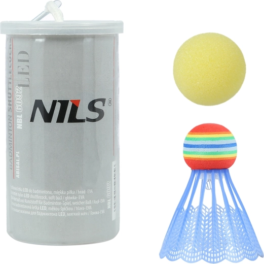 Badminton shuttle en foam bal met LED NILS NBL6092
