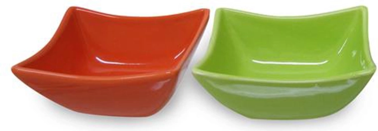 Keramische vierkante serveerschaal TORO, assorti kleuren