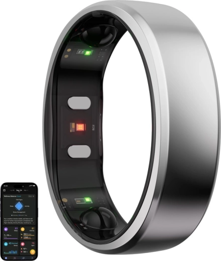 Slimme ring RINGCONN Gen 2 – maat 8, zilver