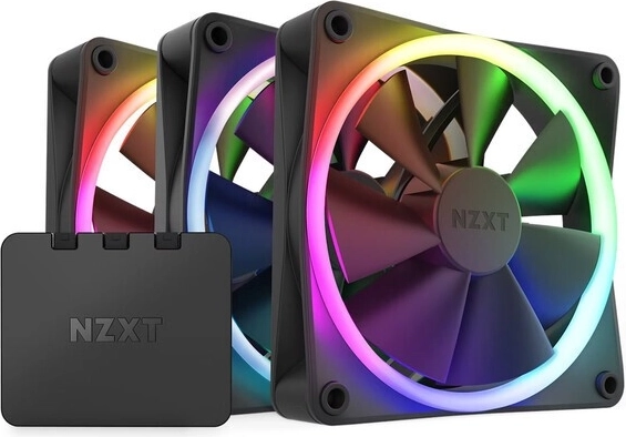 Set van 3 NZXT F120 RGB-ventilatoren met controller